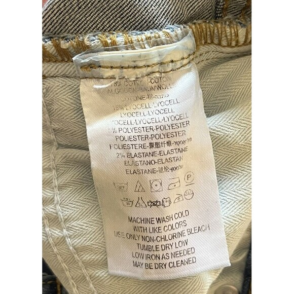 Free People Reagan Raw Hem Jeans Size 25 Blue Exposed Button Fly Skinny Fit - Picture 3 of 8